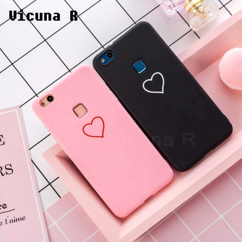 Vicuna R Lovely Heart Phone Cases For Huawei P20 Lite Case P9 P10 Lite P Smart 